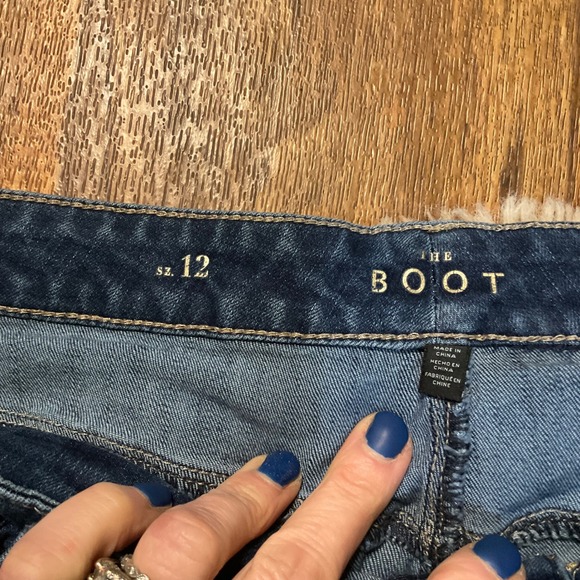 White House Black Market Size 12 The Boot Denim Jeans Medium Blue Womens - Picture 2 of 9